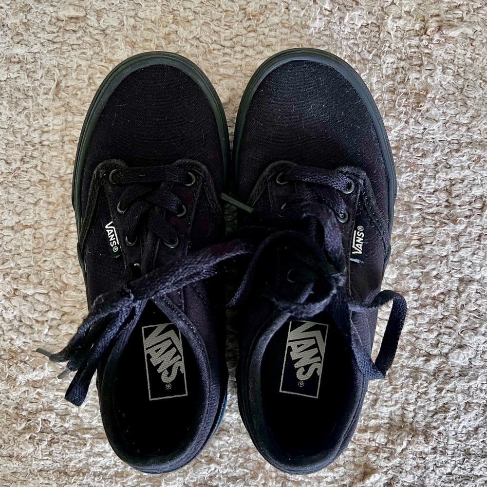 Vans Kids Youth Black Sneakers Sz 13.0
